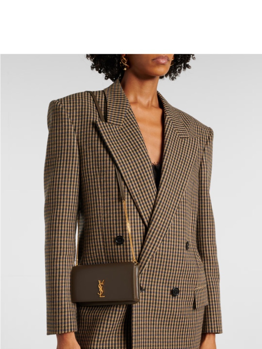 SAINT LAURENT
Cassandre leather phone pouch